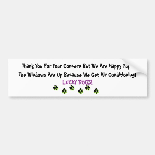 Pegatina Para Coche Perro en aviso del coche (Frente)