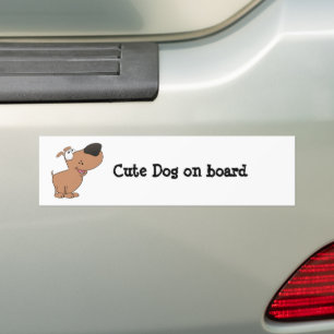 Pegatina Para Coche Perro lindo a bordo