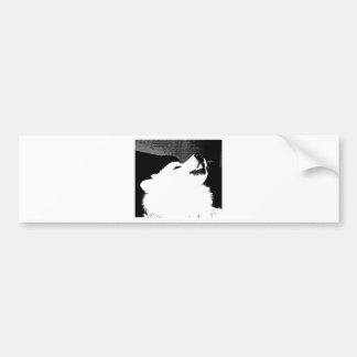 Pegatina Para Coche Perro peludo hermoso del blanco del samoyedo