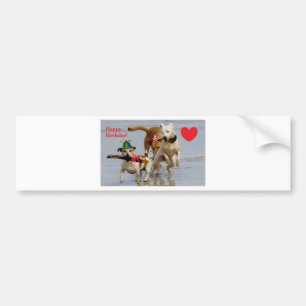 Pegatina Para Coche perros de cumpleaños felices