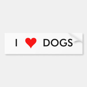 Pegatina Para Coche Perros del corazón I