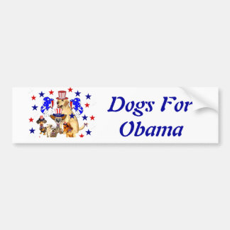 PEGATINA PARA COCHE PERROS PARA OBAMA