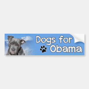 Pegatina Para Coche Perros para Obama