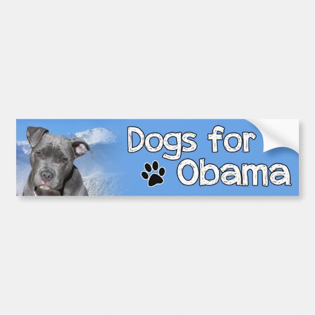 Pegatina Para Coche Perros para Obama (Frente)