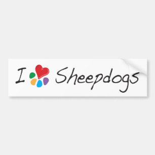 Pegatina Para Coche Perros pastor animales del corazón de Lover_I