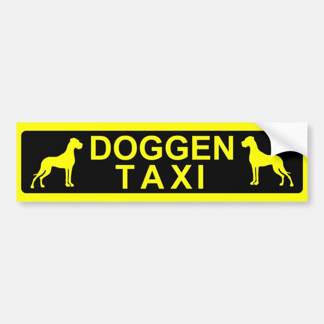 Pegatina Para Coche PerroTaxi (Frente)