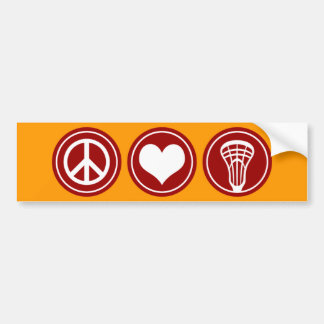 Pegatina Para Coche Persiana del amor por la paz Lacrosse del parachoq