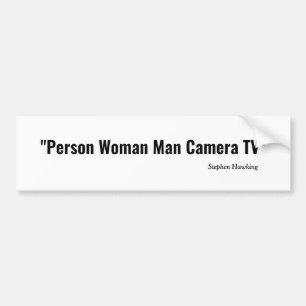 PEGATINA PARA COCHE PERSONA MUJER HOMBRE CÁMARA TRAVESADOR DE TV