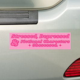 Pegatina Para Coche Personajes ficticios estresados, deprimidos y obse