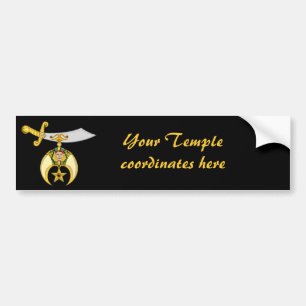 PEGATINA PARA COCHE PERSONALICE EL EMBLEMA DE SHRINERS