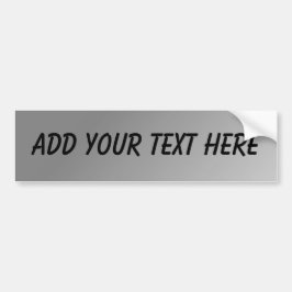 Pegatina Para Coche PERSONALIZABLE - AGREGAR TU TEXTO (Fondo plateado)