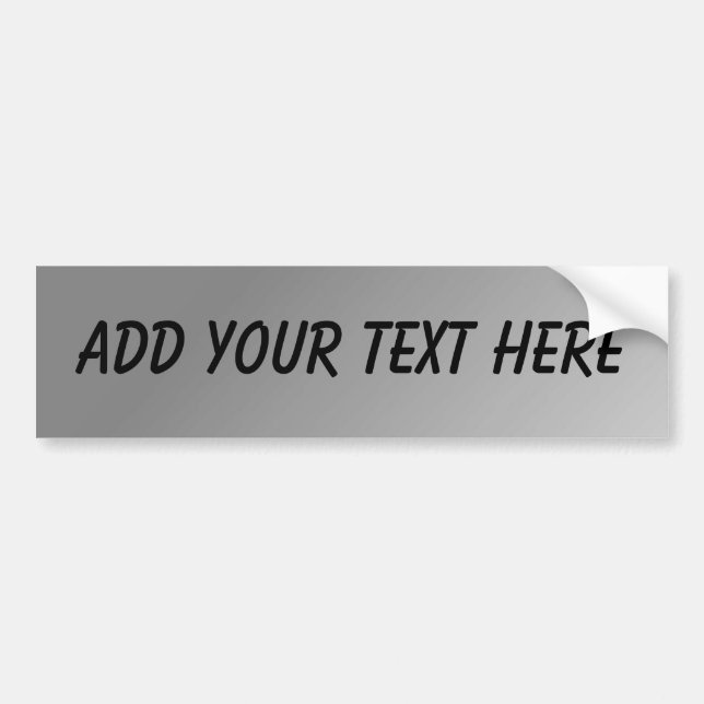 Pegatina Para Coche PERSONALIZABLE - AGREGAR TU TEXTO (Fondo plateado) (Frente)