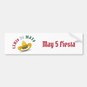 Pegatina Para Coche Personalizable Cinco de Mayo 5 Fiesta