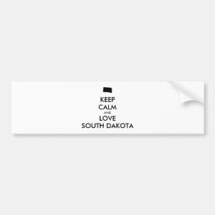 Pegatina Para Coche Personalizable MANTENER LA CALMA Y AMAR A DAKOTA D