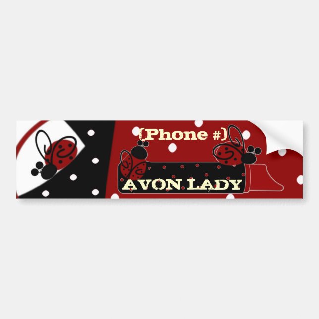 Pegatina Para Coche Personalización de Avon Lady Bumper Sticker (Frente)