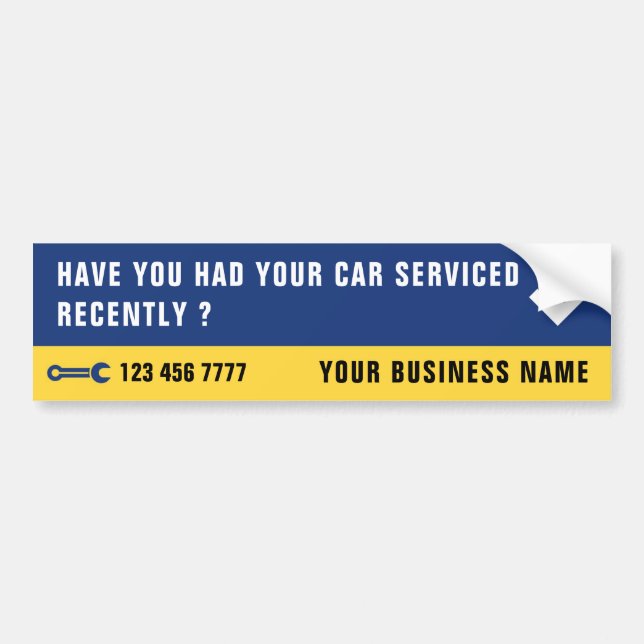 Pegatina Para Coche Personalizado Business Service Bumper Sticker (Frente)