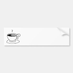 Pegatina Para Coche Personalizado Café Cup Demitasse Cute Personalizad