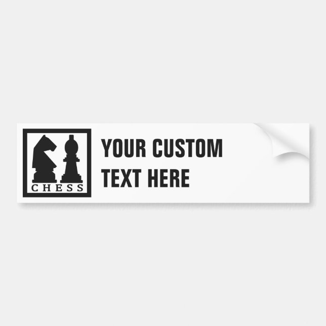 PEGATINA PARA COCHE PERSONALIZADO CHESS (Frente)