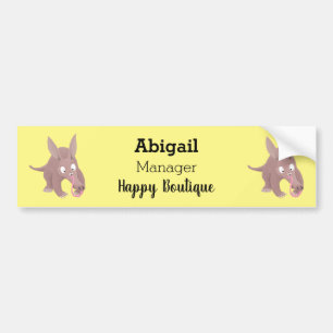 Pegatina Para Coche Personalizado de aardvark gracioso