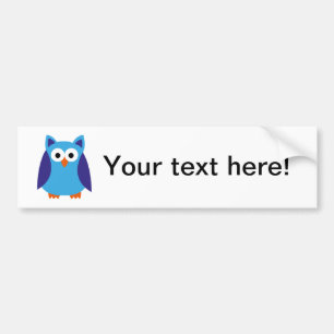 Pegatina Para Coche Personalizado de búho azul