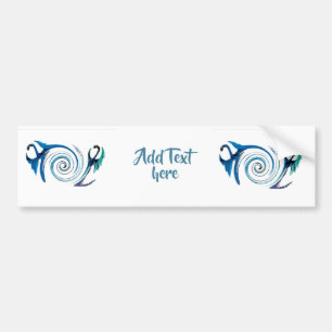 Pegatina Para Coche Personalizado de dragones azules animales míticos