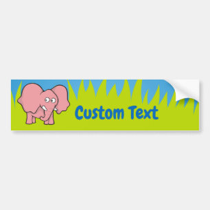 Pegatina Para Coche Personalizado de elefantes rosados