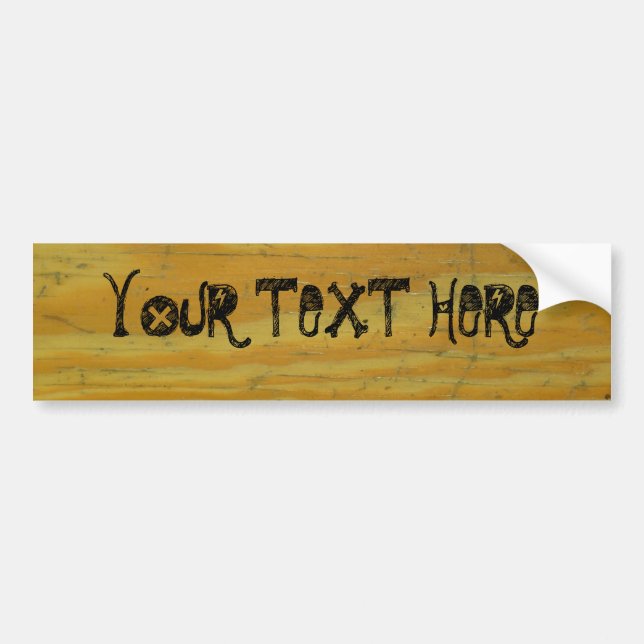 Pegatina Para Coche Personalizado de escritorio de madera (Frente)