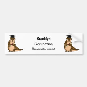Pegatina Para Coche Personalizado de graduación de pangolin lindo