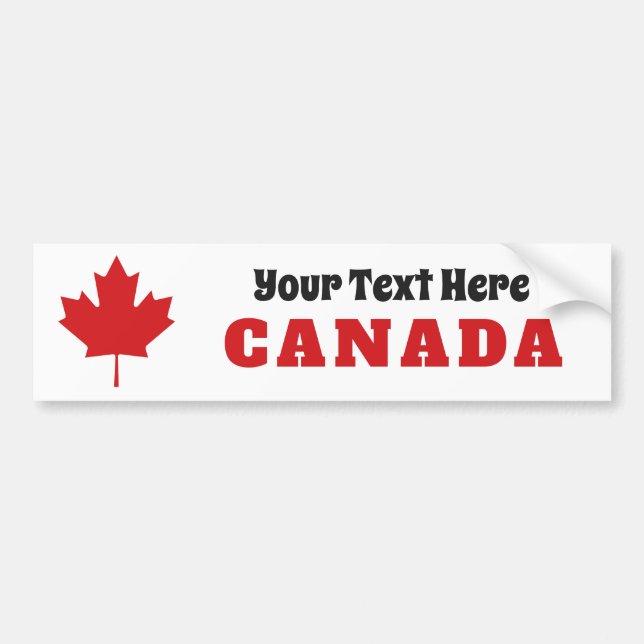 Pegatina Para Coche Personalizado de hojas de arce de Canadá (Frente)