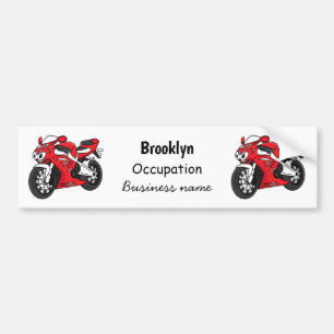 Pegatina Para Coche Personalizado de motocicleta roja