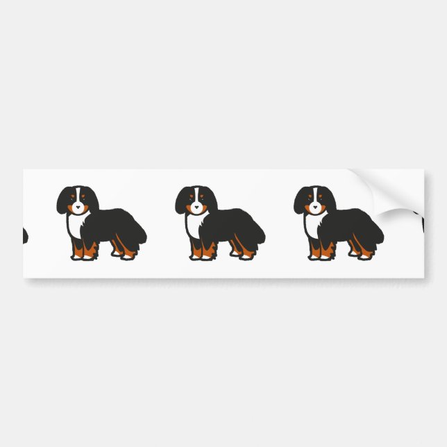 Pegatina Para Coche personalizado de perro de montaña de bernese (Frente)