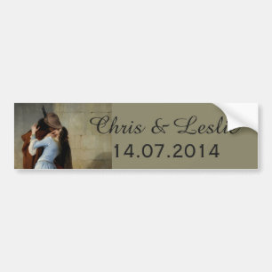 Pegatina Para Coche Personalizado de texto Kiss / Il Bacio