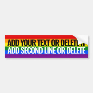 Pegatina Para Coche Personalizado del Orgullo Gay texto 2 líneas eslog