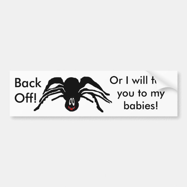 Pegatina Para Coche Personalizado divertida Black Spider Halloween Bla (Frente)
