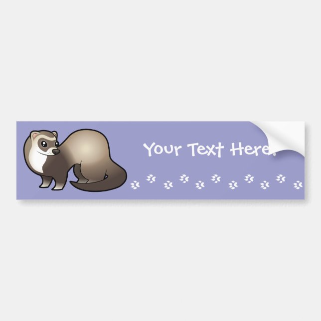 Pegatina Para Coche Personalizado Ferret (Frente)