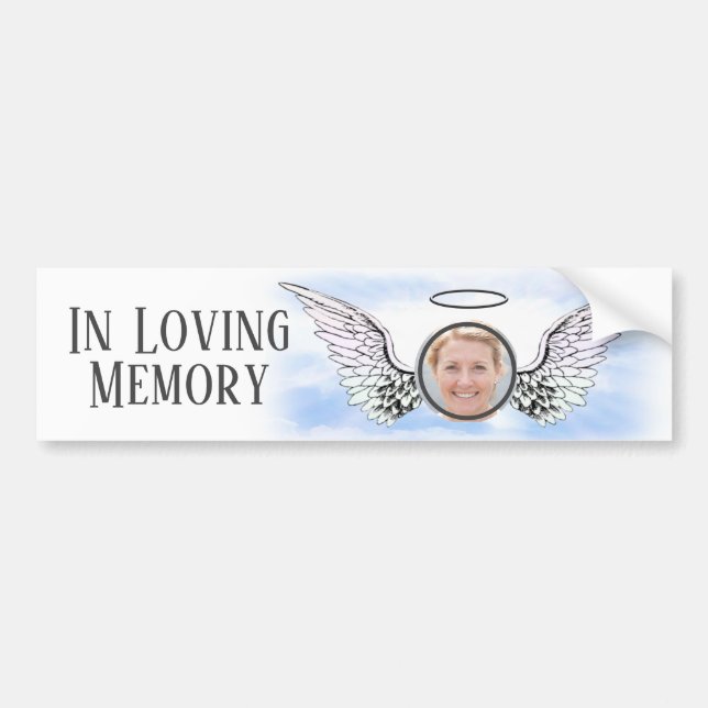 Pegatina Para Coche Personalizado Foto Angel Wings Car Magnet (Frente)