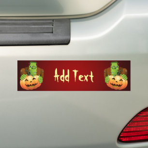 Pegatina Para Coche Personalizado Frankenstein con Calabaza