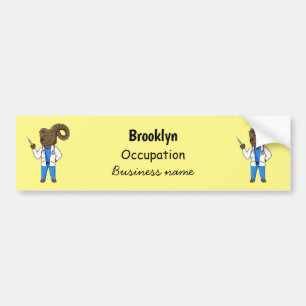 Pegatina Para Coche Personalizado médica ilustracion de ovino de Bigho