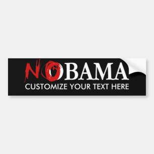 PEGATINA PARA COCHE PERSONALIZADO NOBAMA BUMPERSTICKER