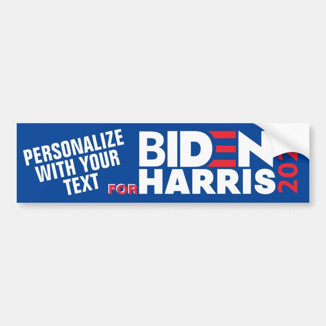 Pegatina Para Coche Personalizado Personalizado De Biden/Harris 2020 V (Frente)