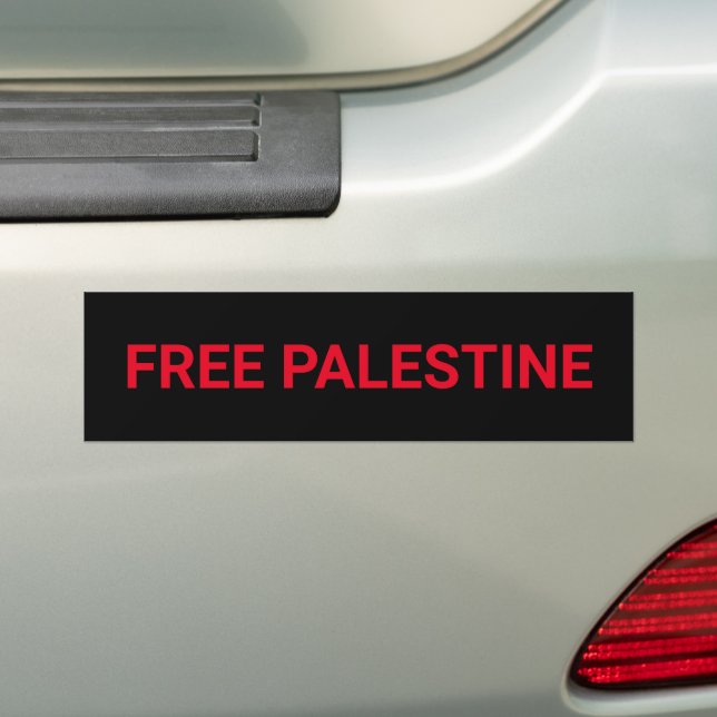 Pegatina Para Coche Personalizado rojo negro de Palestina Libre minima (en coche)