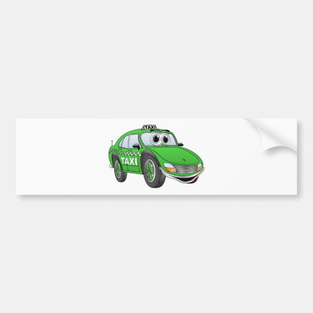 Pegatina Para Coche Personalizado Taxi Verde (Frente)