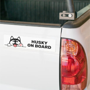 Pegatina Para Coche Personalizado Texto lindo Siberian Husky