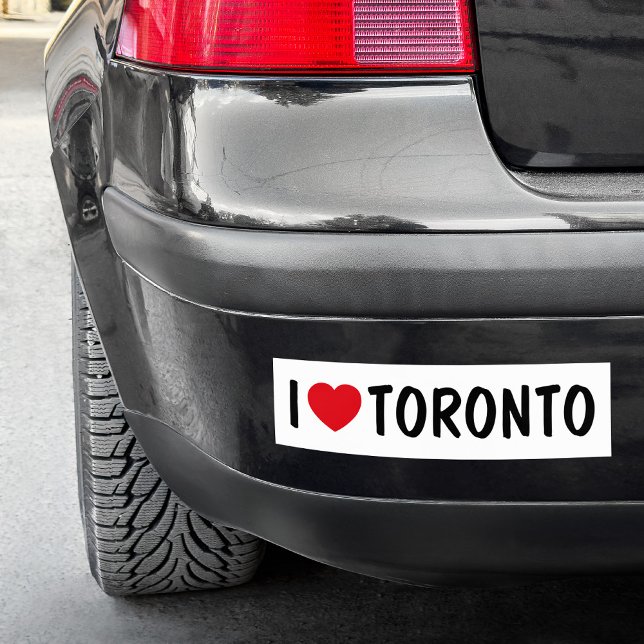 Pegatina Para Coche Personalizado Texto que amo Toronto (Create Your Own Custom Text I Love BLANK Bumper Sticker)