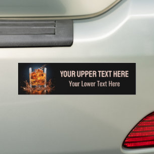 Pegatina Para Coche Personalizado Texto Whiskey Sobre Las Rocas