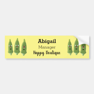 Pegatina Para Coche Personalizado vegetal de okra cantante