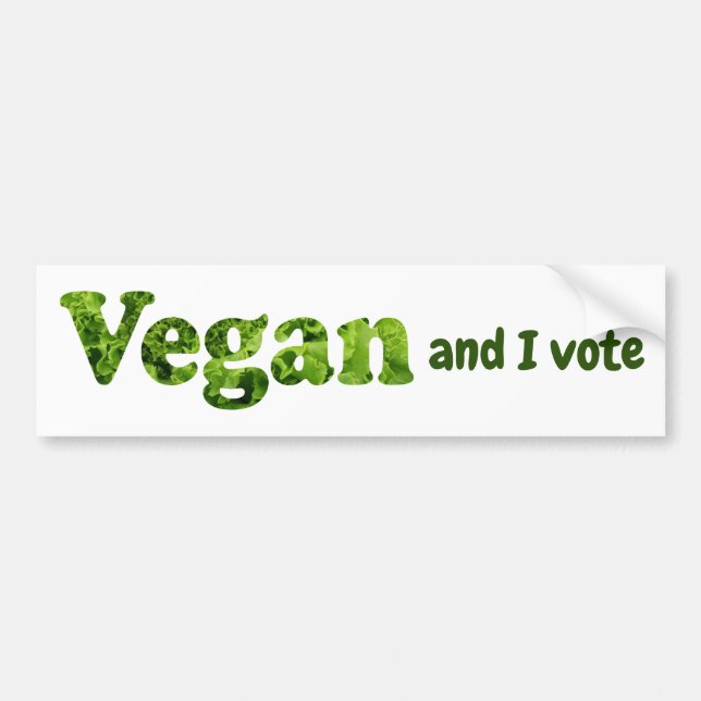 Pegatina Para Coche Personalizar Vegan Activista Voter (Frente)