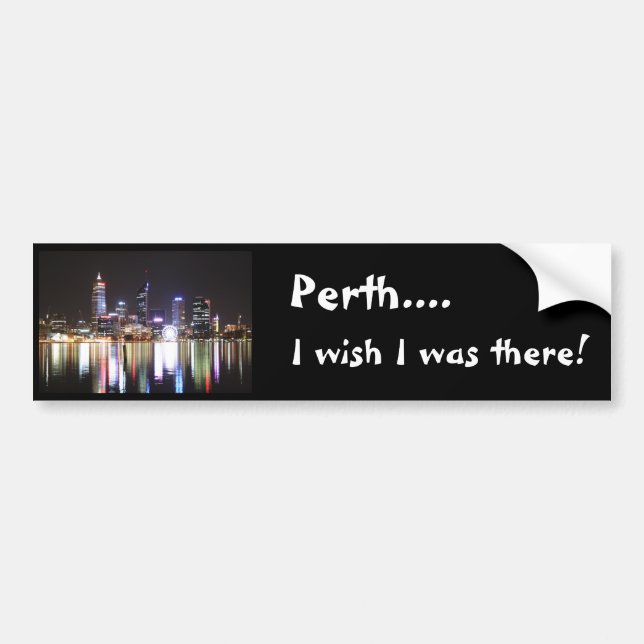 Pegatina Para Coche Perth Australia - deseo estaba allí. Noche de la (Frente)