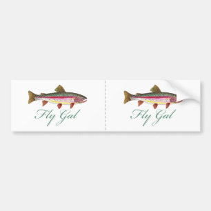 Pegatina Para Coche Pesca de trucha