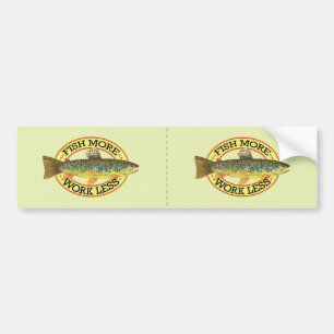 Pegatina Para Coche Pesca de trucha marrón